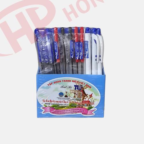 BÚT BI THIÊN LỘC - MẪU TRONG SUỐT 3 MÀU 50 CÂY ( TẶNG KỆ ĐỰNG VIẾT )